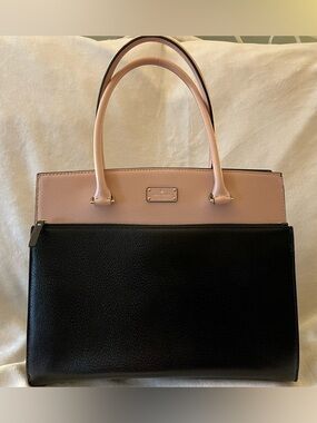 Kate Spade Two-Tone Pink and Black Structured Tote Bag